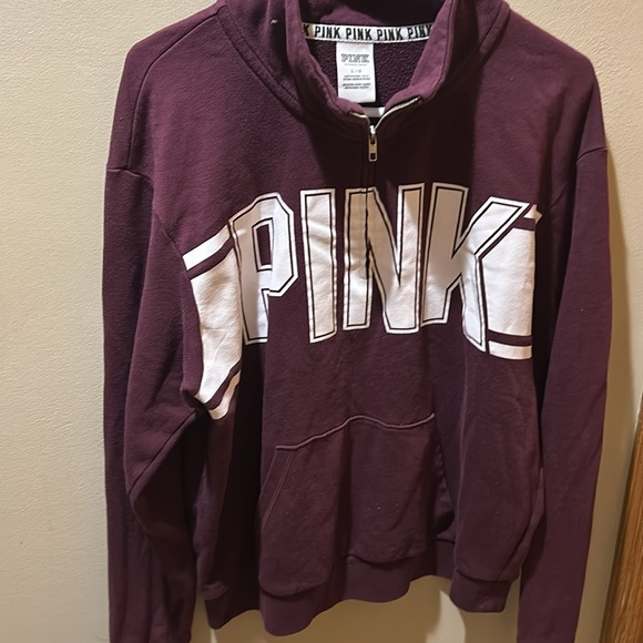 Pink Victoria Secret Quarter Zip Top - Picture 2 of 4